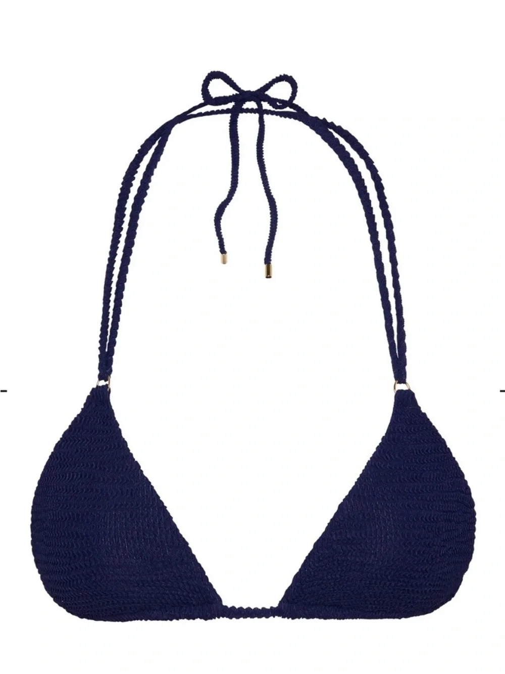 MONDAY Swimwear Hanalei Bikini Top in Midnight Crinkle NWT